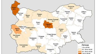 Видин, Габрово и Перник са с най-висок дял заболели от туберкулоза