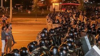 В Минск стрелят по протест с гумени куршуми след прогноза за 80% за Лукашенко