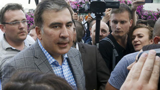 Бившият президент <span class="highlight">Саакашвили</span> се върна в Грузия след години изгнание