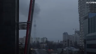 Ударът по телевизионната <span class="highlight">кула</span> в Киев