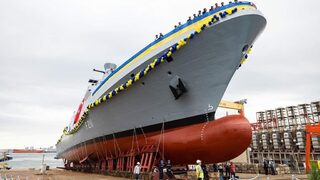 Първата нова украинска корвета бе пусната на вода в Турция
