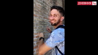 Видео показва как точно Иван е надраскал Колизея с ключ