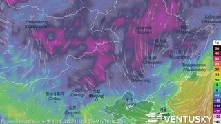Необичайно ранна <span class="highlight">студена</span> <span class="highlight">вълна</span> с виелици връхлетя Китай