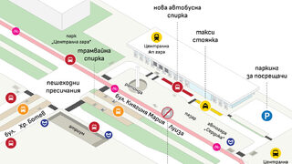 Автобусите на градския транспорт може да почнат да спират под козирката на Централната жп гара в София