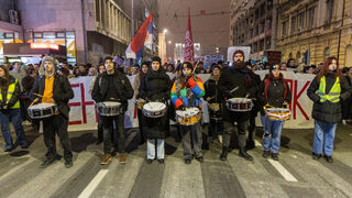 Студентският протест в Сърбия се сля с друг митинг, адвокатите обявиха стачка