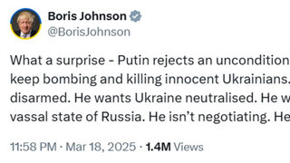 <span class="highlight">Борис</span> <span class="highlight">Джонсън</span>: В момента Путин ни се присмива