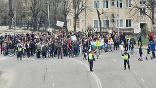 В Димитровград се проведе протест за чист въздух