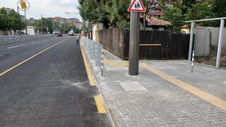 Фотогалерия: Ул. "<span class="highlight">Опълченска</span>" заприлича на булевард, тротоари станаха бус ленти