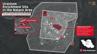 Според Израел централата за обогатяване на уран в Натанз е тежко засегната