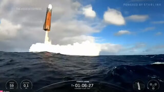 <span class="highlight">Видео</span> показва точното приводняване на втората степен на "Старшип" в Индийския океан