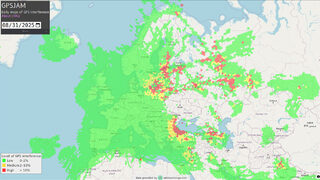 Графика на деня: Къде беше заглушен GPS сигналът в България в неделя