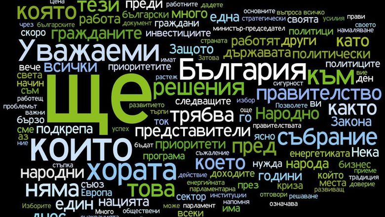 Най-често употребяваните думи в речта на президента