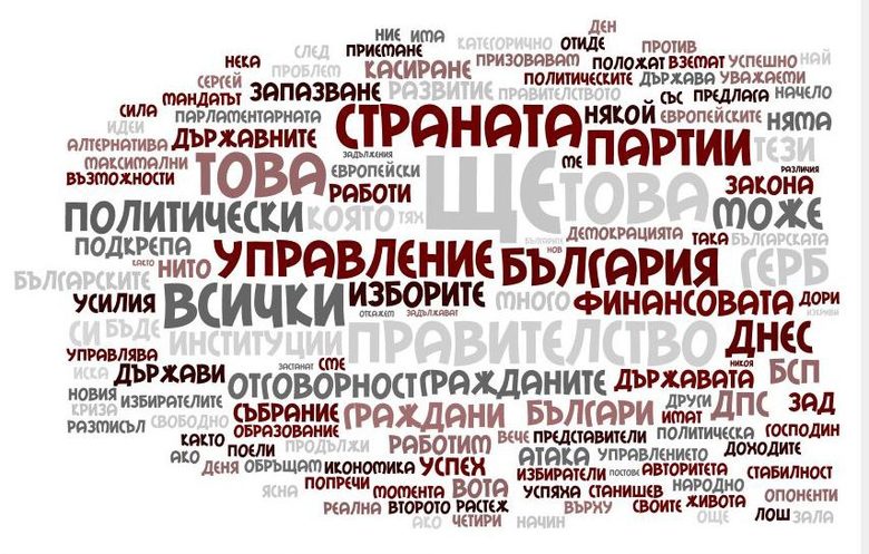 Най-често употребяваните думи в словото на Бойко Борисов