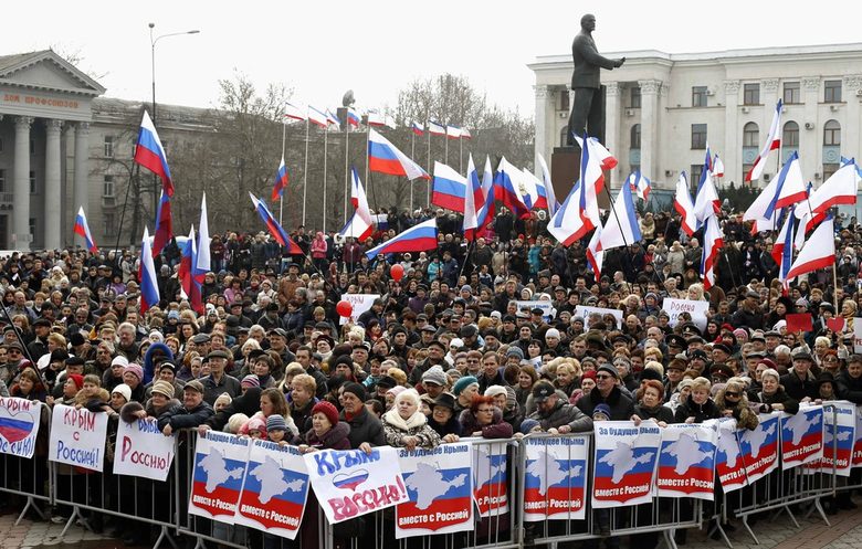 Властта в Крим агитира за отцепване, Путин я защитава Властта в Крим агитира за отцепване, Путин я защитава