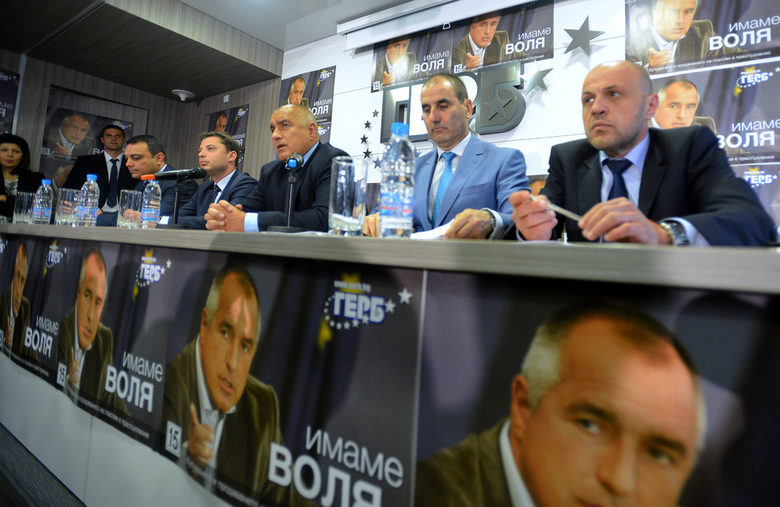 Пресконференция на ГЕРБ за изборните резултати през 2013 г.
