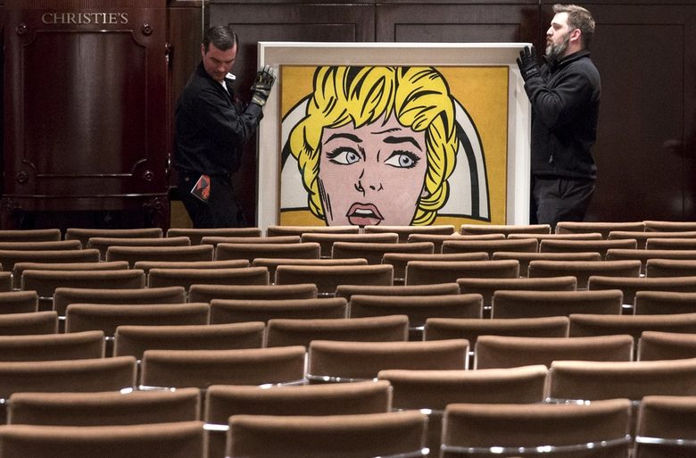 "Сестра" на поп артиста Рой Лихтенщайн заминава към новия си собственик след търга.