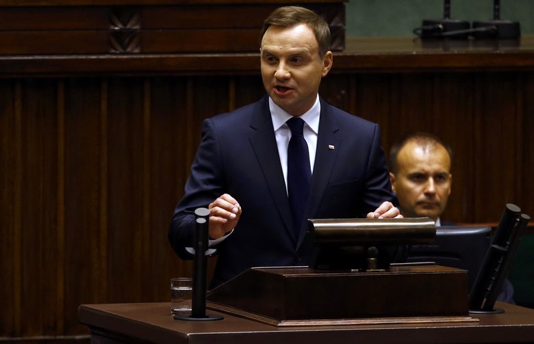Полският президент Анджей Дуда. Полският президент Анджей Дуда.
