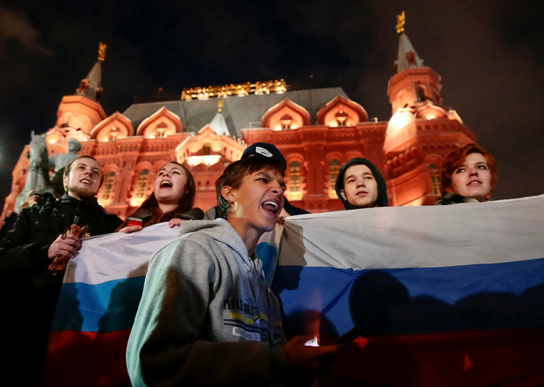 Протест близо да историческия музей в Москва