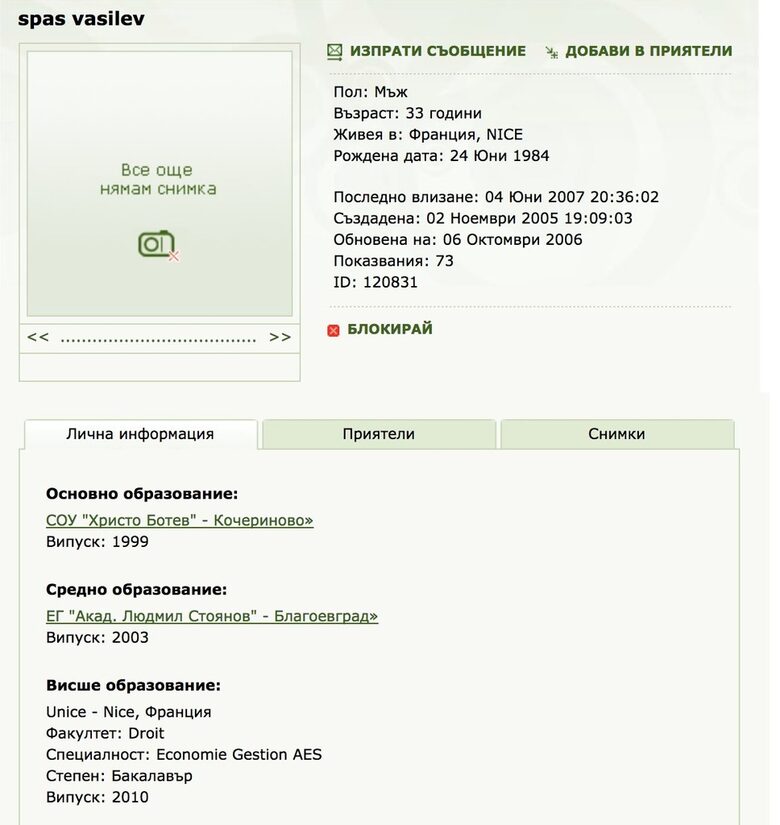 Профил на Спас Василев
