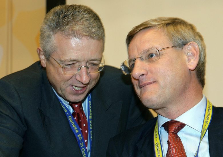 Волфганг Петрич и Карл Билд в Швейцария през 2005 г.