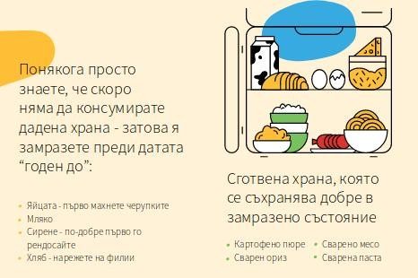 Една малка част от практическите съвети за намаляване на изхвърлянето на храна се отнасят до съхранението на различни типове продукти.