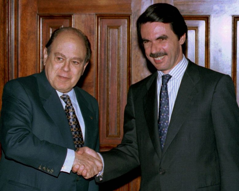 Жорди Пужол и испанския премиер Хосе Мария Аснар, 1996 г.