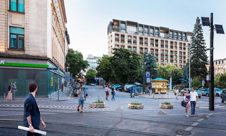 Така ще изглежда новата 42-метрова сграда, която ще е по-висока от хотел "Рила" - визуализация.