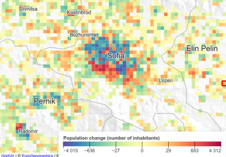  Промяна на популацията на София (2011-2021 г.) 