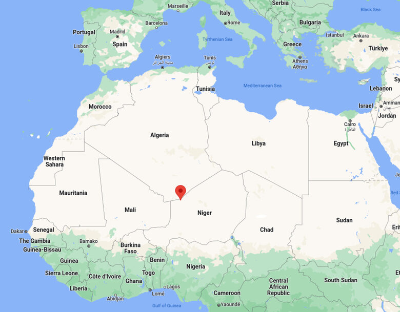  Мястото на Асамака на картата 