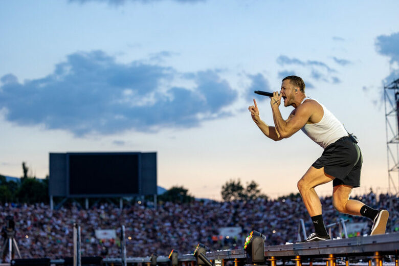 Imagine Dragons по време на концерта им в София Imagine Dragons по време на концерта им в София