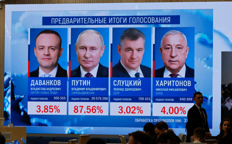 Екзитпол даде на Путин 87%, хиляди се включиха в акцията срещу него Екзитпол даде на Путин 87%, хиляди се включиха в акцията срещу него