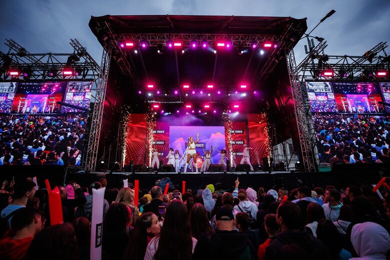 Кадър от заключителния концерт от турнето "Coca-Cola The Voice Happy Energy Tour 2024"