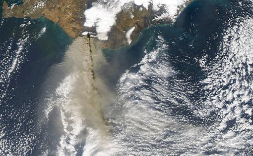 Така изглеждаше димната следа, заснета от космоса в събота.