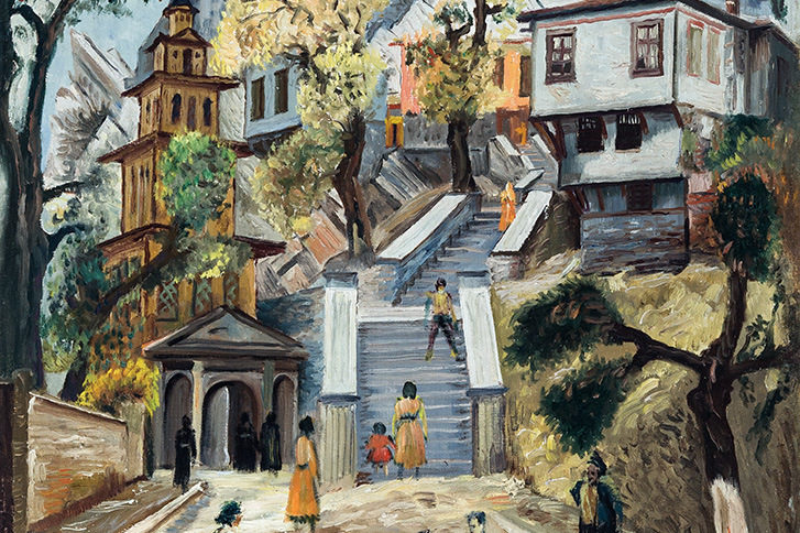 Злато Бояджиев (1903 – 1976), "Из Стария Пловдив", 1955 г., Маслени бои, платно, 100 х 82 см