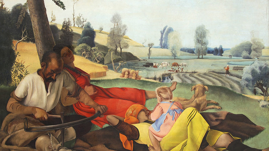 Златю Бояджиев (1903–1976), Сенокос – почивка, 1942, маслени бои върху платно, 119 х 154 см