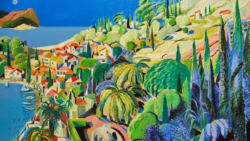 ©Андрей Даниел (1952–2020), Третият кипарис, отдясно, 2009, маслени бои върху платно, 130 х 150 см