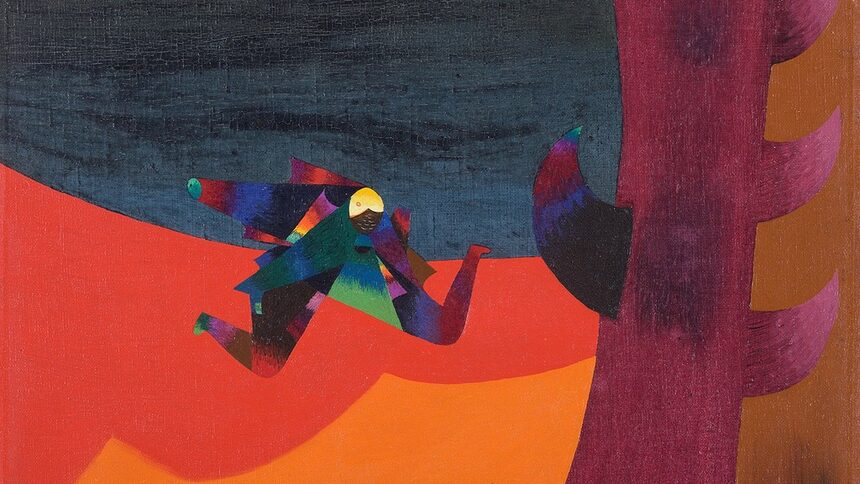 Любов на плажа, 1929 – 1933, маслени бои, платно върху картон, 34 х 46 см, Национална галерия