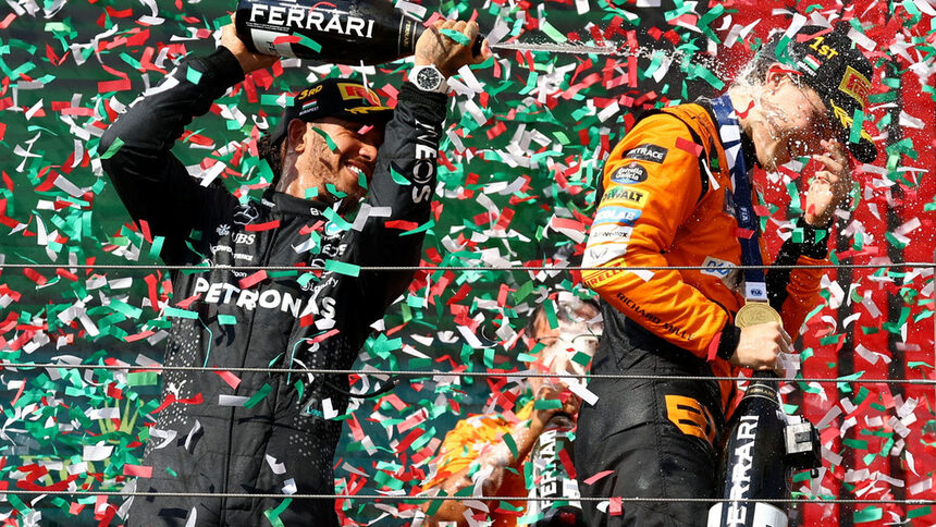 Lewis Hamilton (left) reached his 200th career Formula One podium, while Oscar Piastri (right) "Hungaroring" It was the first victory in Formula One.