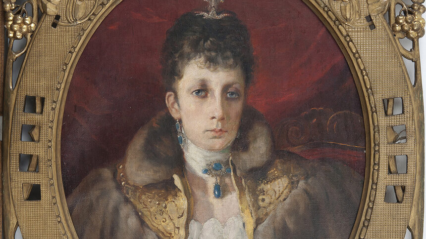 Иван Мърквичка (1856 – 1938). Портрет на княгиня Мария Луиза, ок. края на 90-те години на XIX в., м.б., платно, 74х62 см. Музейна сбирка на Националната художествена академия