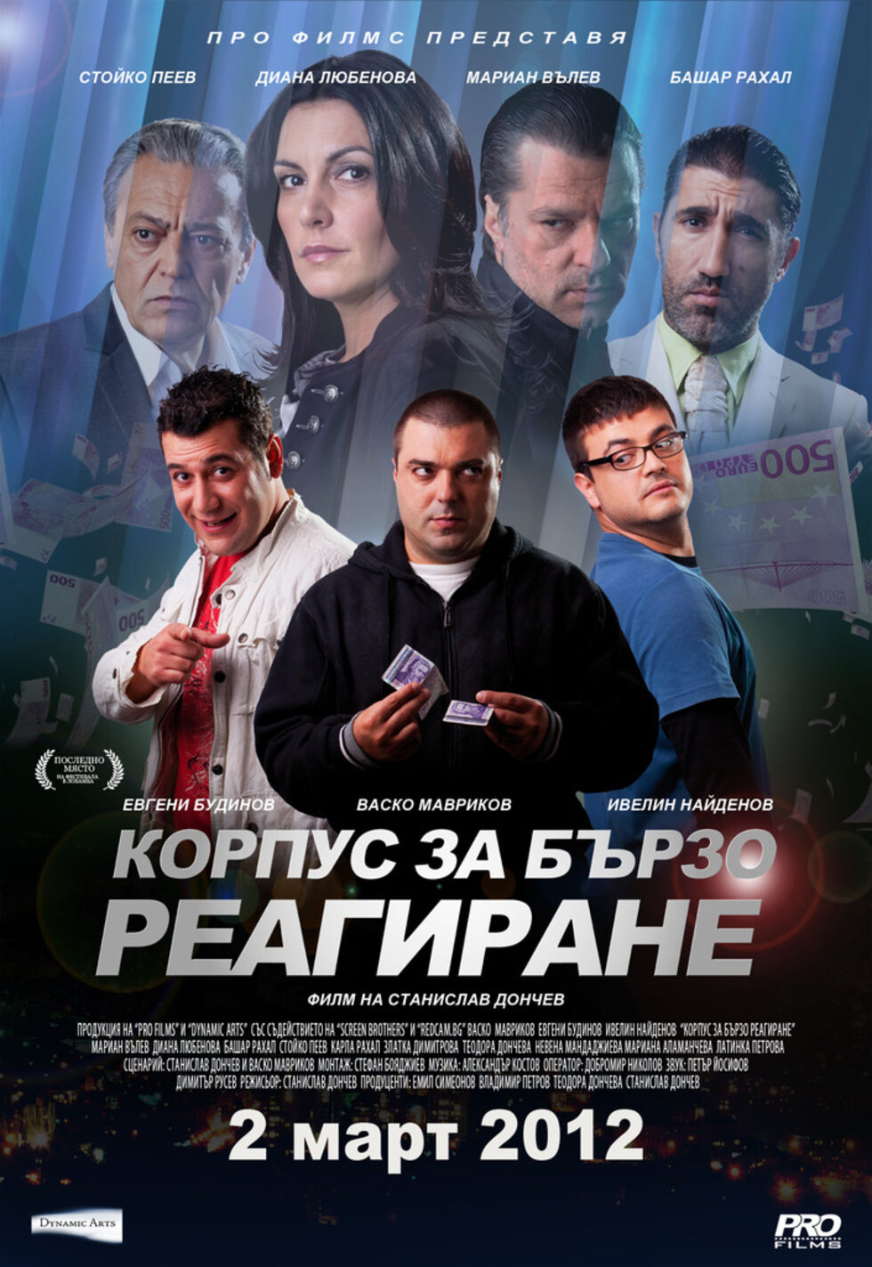 Екшън комедията "Корпус за бързо реагиране" е един от седемте филма в Топ 20, правени без държавна подкрепа. 44 200 души и общо 310 144 лв. приходи от голям екран.