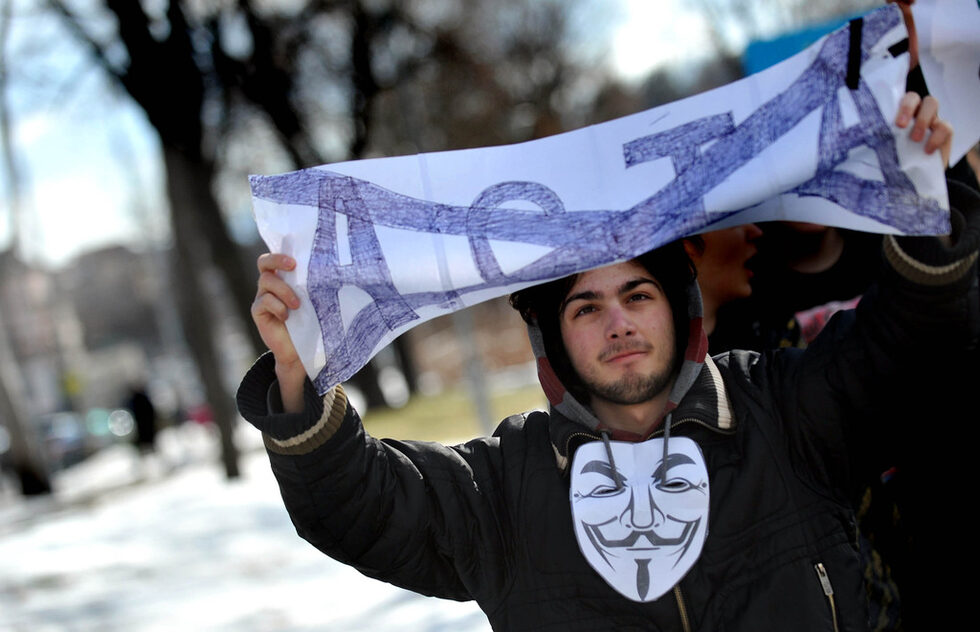 Както и при първия, по-масов протест срещу ACTA, шествието премина без инциденти.
