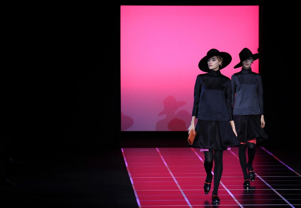 Модели на Giorgio Armani.