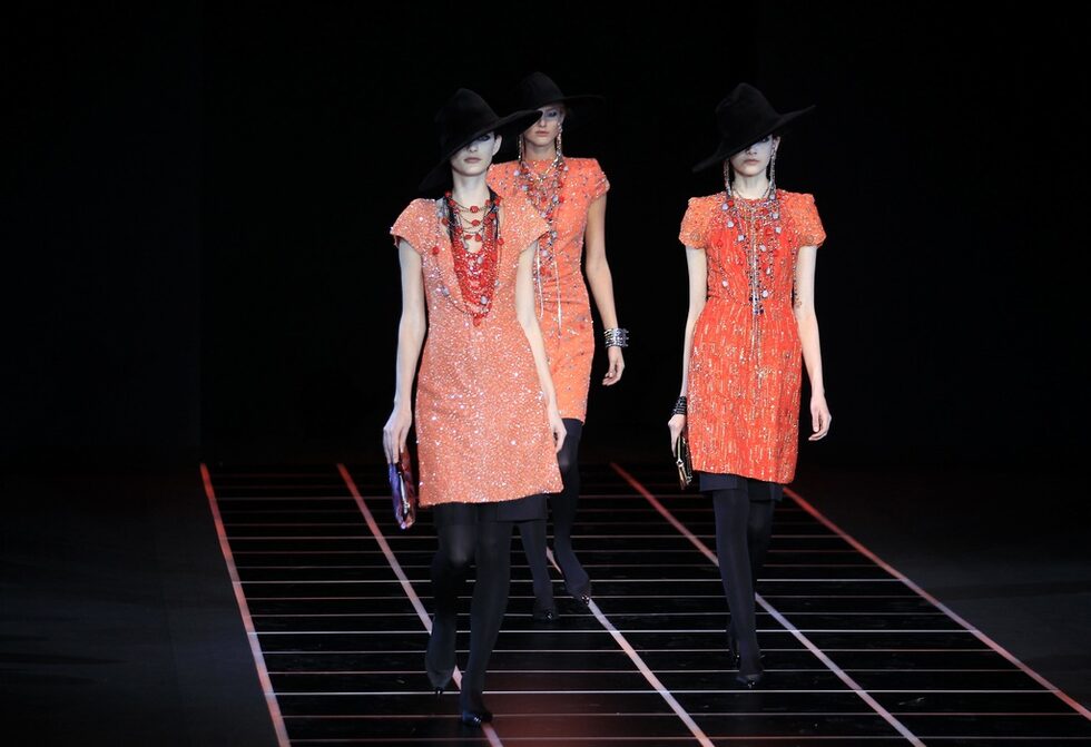 Модели на Giorgio Armani.