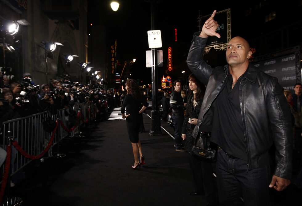 На премиерата на ''''Faster'' ноември 2012 г. в Лос Анжелис.