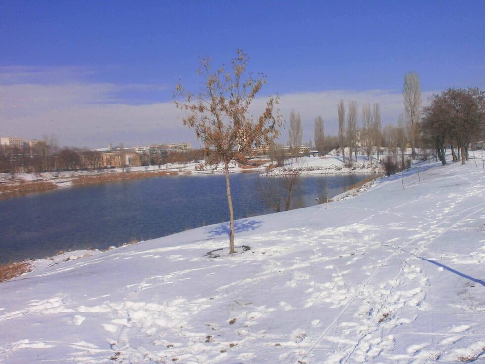 Слънчево синьо-бяло спокойствие