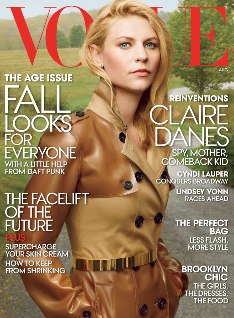 Дейнс на корицата на списание "VOGUE" от август 2013 г.