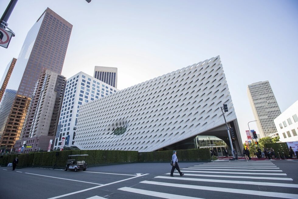 The Broad Museum преди откриването му в Лос Анджелис, Калифорния, САЩ.
