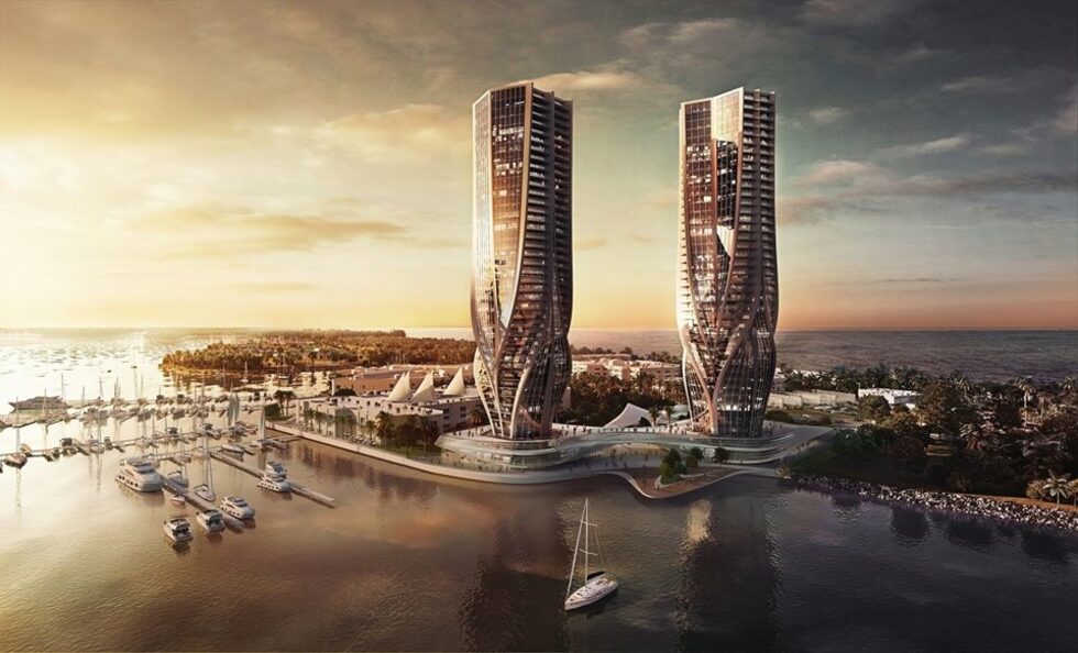 Двете кули, проектирани за Златния бряг на Австралия.