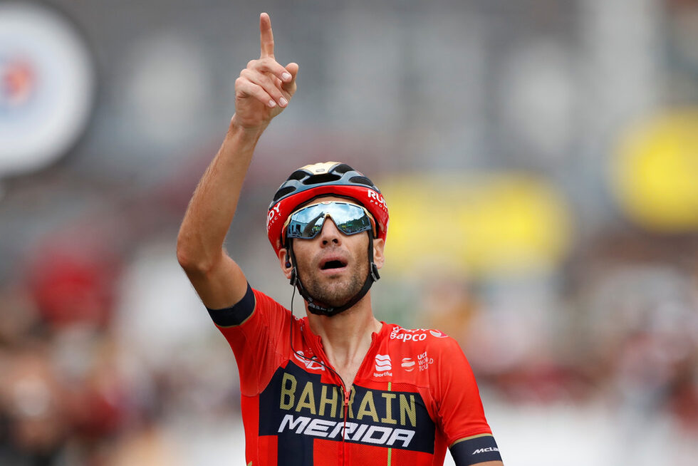 Винченцо Нибали на <a href="https://www.dnevnik.bg/sport/2019/07/27/3944029_egan_bernal_uzakoni_titlata_si_v_tur_dyo_frans/" target="_blank">финала на 20-ия етап</a>, който беше спечелен от италианеца.