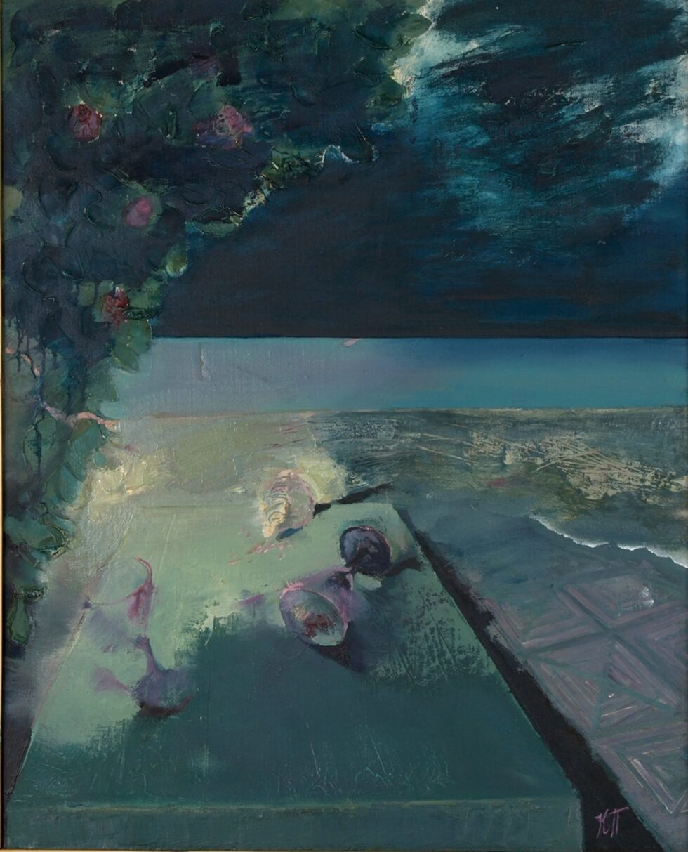 Кина Петрова, "Чаша", 1983 г.<br /><br />Изкуството на 60-те години във Варна е представено с картините на Дария Василянска (1928 - 2017), Маргарита Денева (1931), Христо Веков (1930 - 2017), Ангел Атанасов (1921 - 2014) и Йордан Йорданов (1930 - 1999).<br />